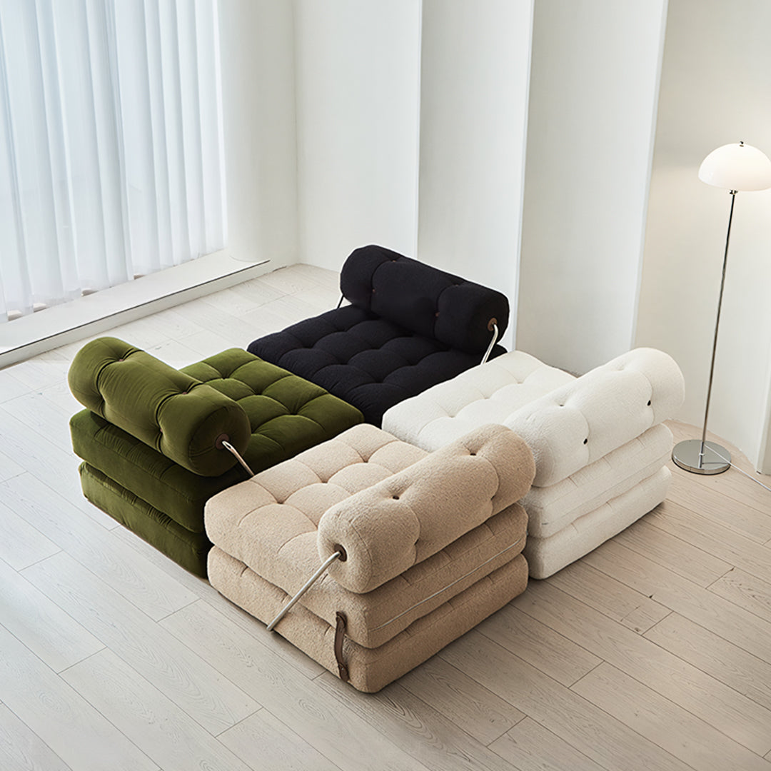 Kumar Single Seater Sofa Bed, Boucle Or Leathaire