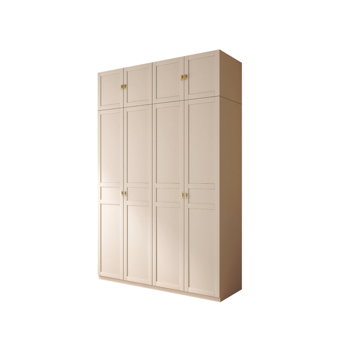 Leclerc Tall Wooden Wardrobe, White-Rit Concept-Rit Concept