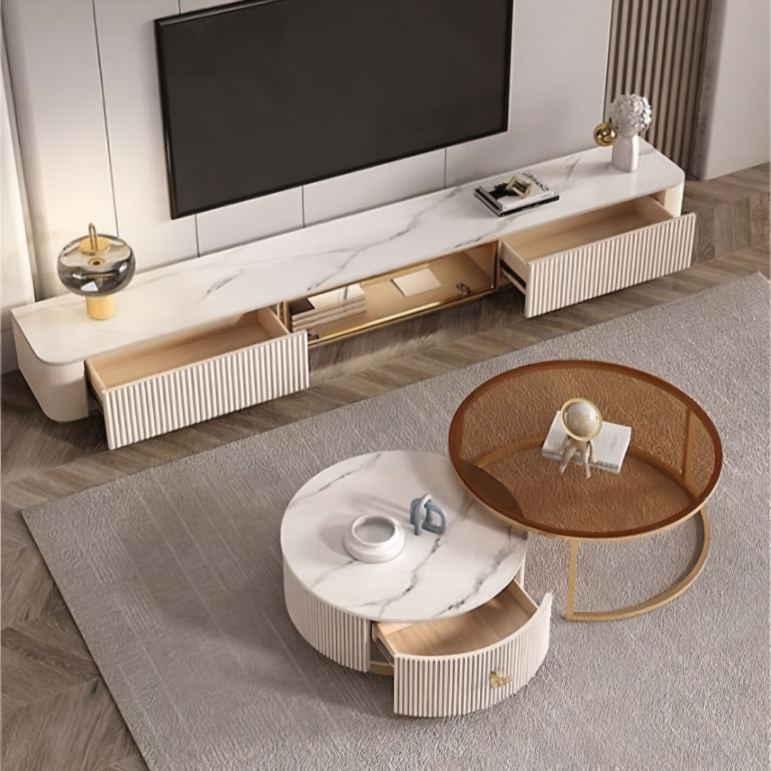 Anastasia Nesting Coffee Table, Sintered Stone