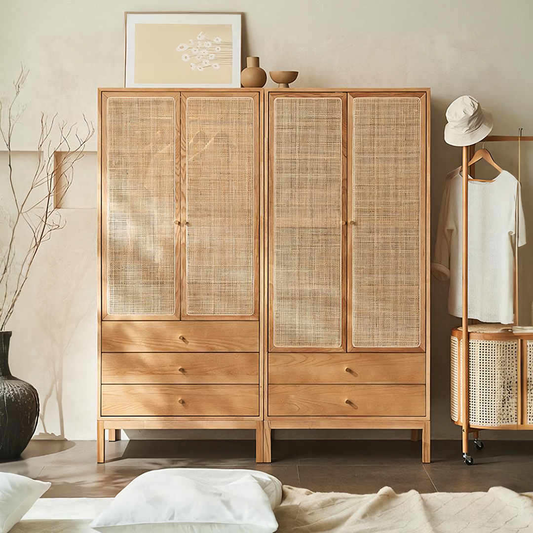 Caden Rattan Wardrobe, Wood-Rit Concept-Rit Concept