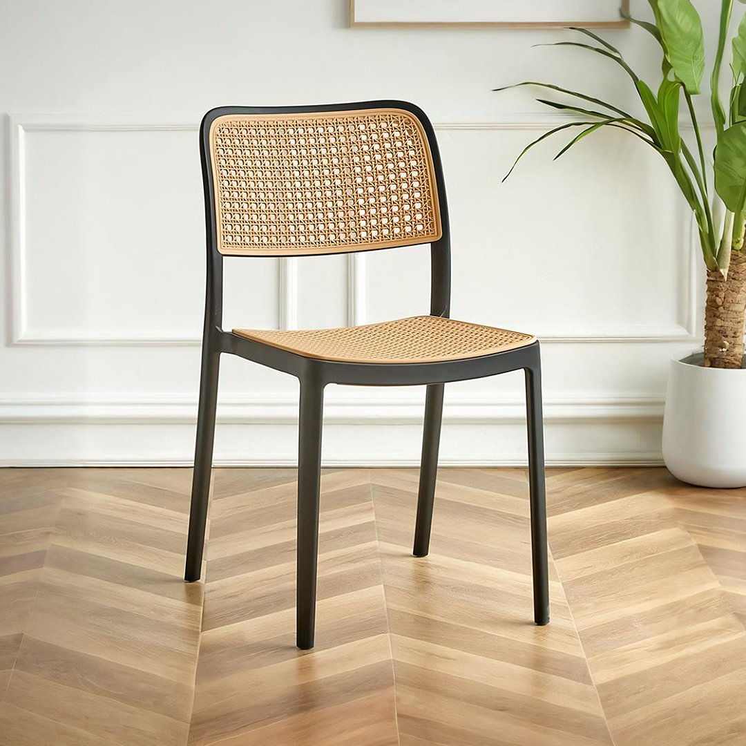 Chris Dining Chair, Rattan Style