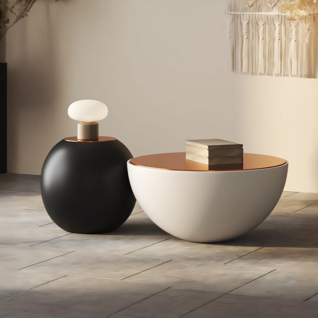 Cleo Coffee Table Set, Black & White