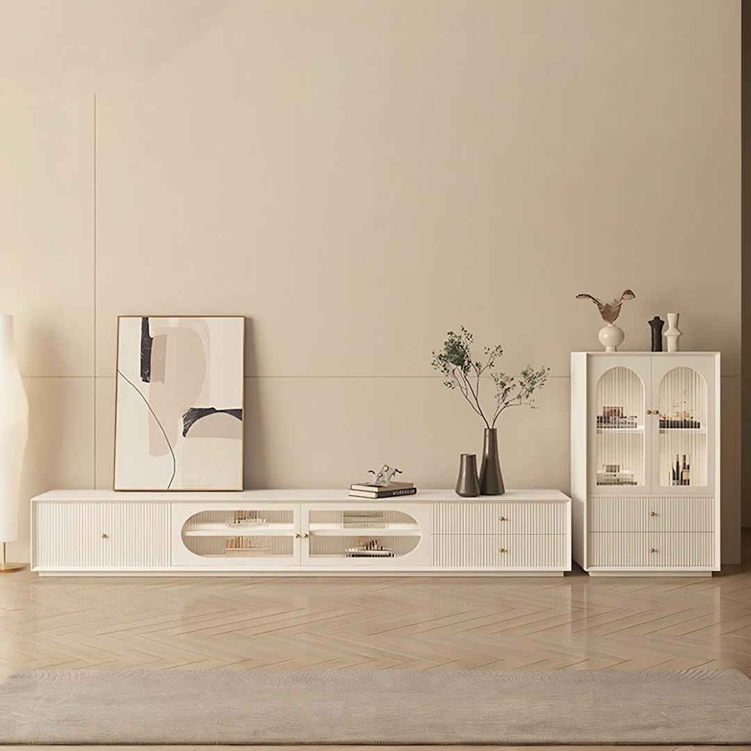 Davinia Side Cabinet, Davinia Living Room Set, White-Ritconcept-Rit Concept