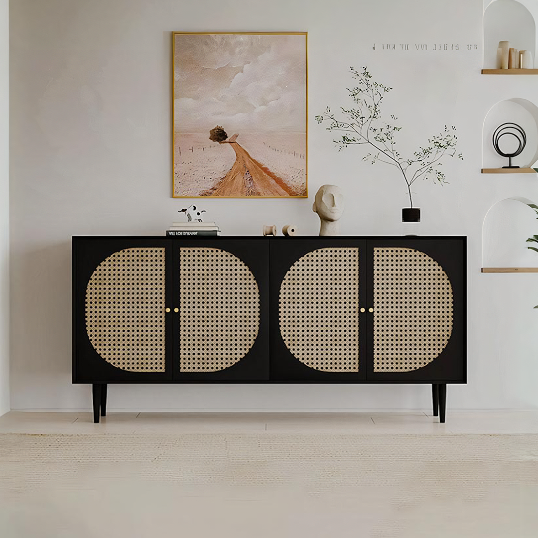 Debby Rattan Sideboard, Black