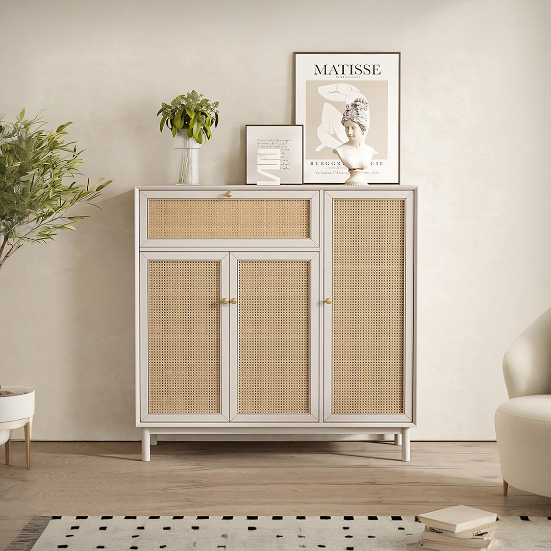 Dederick Rattan Shoe Storage With Drawer-Rit Concept-Rit Concept