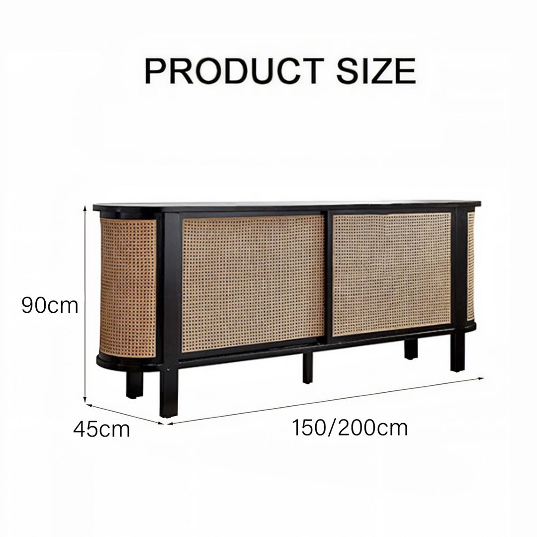 Dot Rattan Sideboard, Ash Wood & Black-Rit Concept-Rit Concept