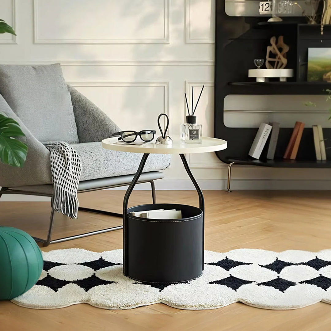 Dottie Portable Side Table with a Storage Basket-Rit Concept-Rit Concept