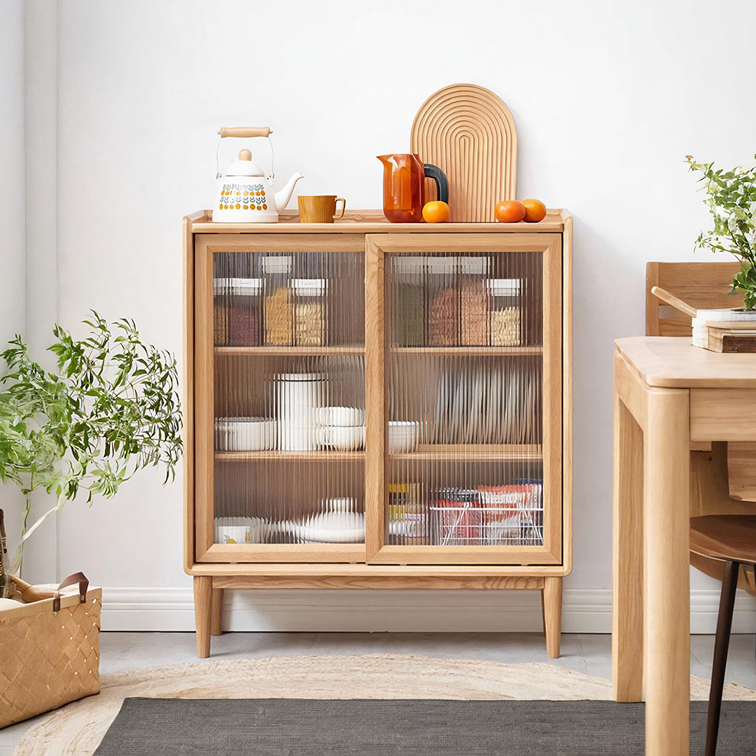 Hedda Sideboard with Glass Doors, Oak