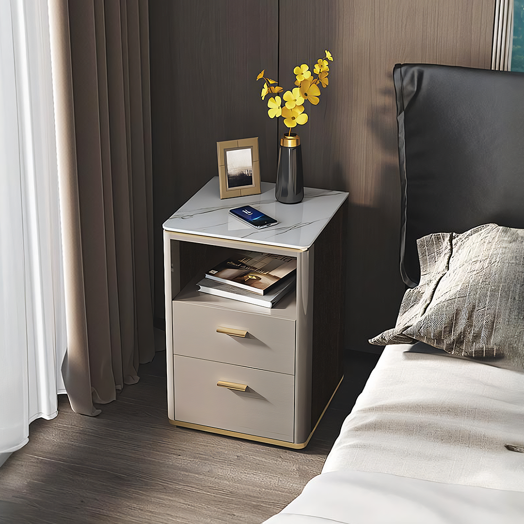 Julian Bedside Table, Light Khaki-Ritconcept-Rit Concept