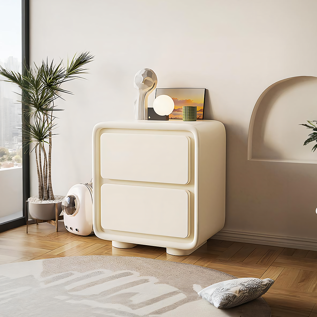 Julieta Bedside Table, Cream-Rit Concept-Rit Concept