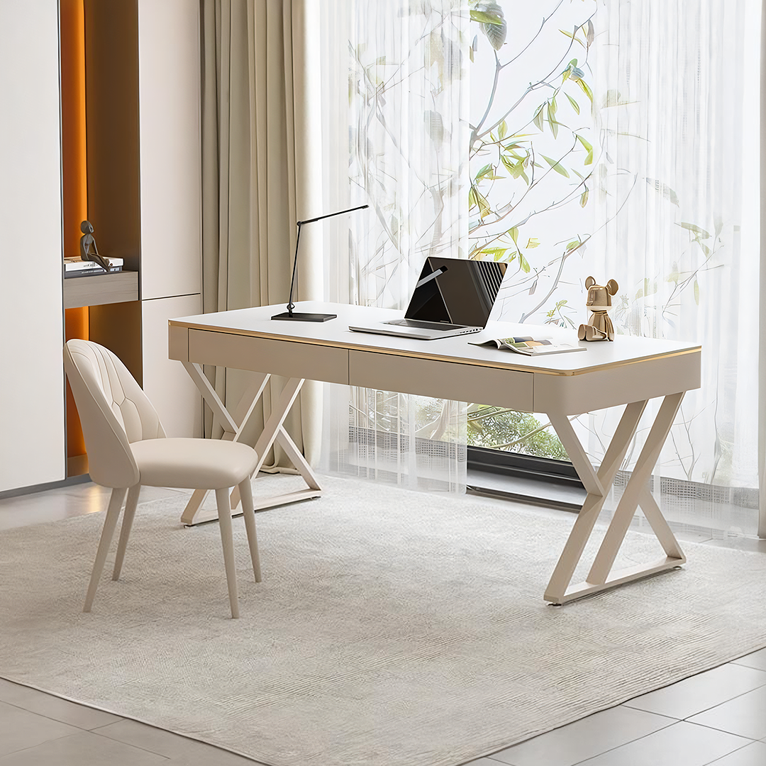 Kelly Office Desk, Sintered Stone