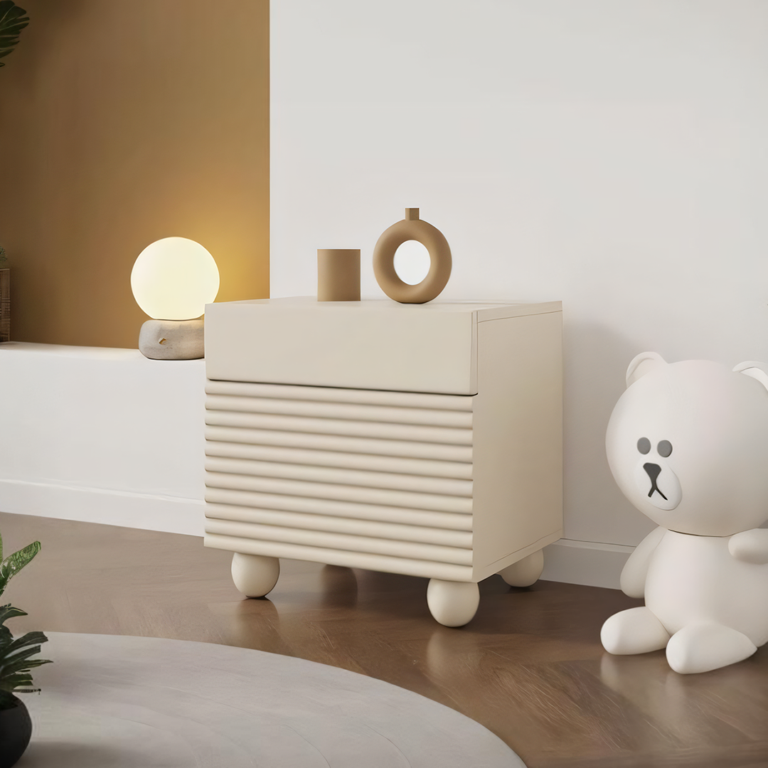 Minnie Bedside Table, Cream-Rit Concept-Rit Concept