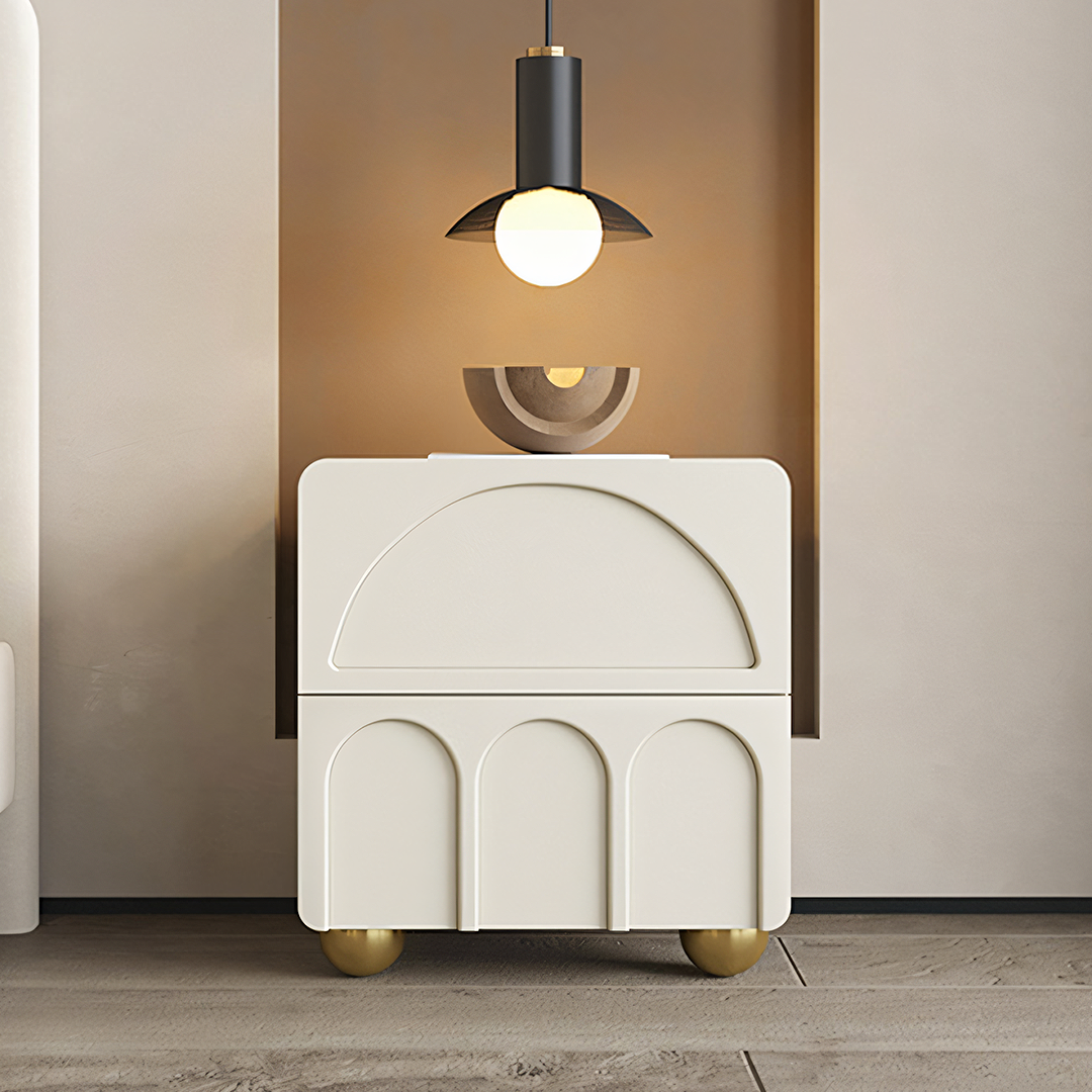 Sal Bedside Table, Cream Or Black-Rit Concept-Rit Concept