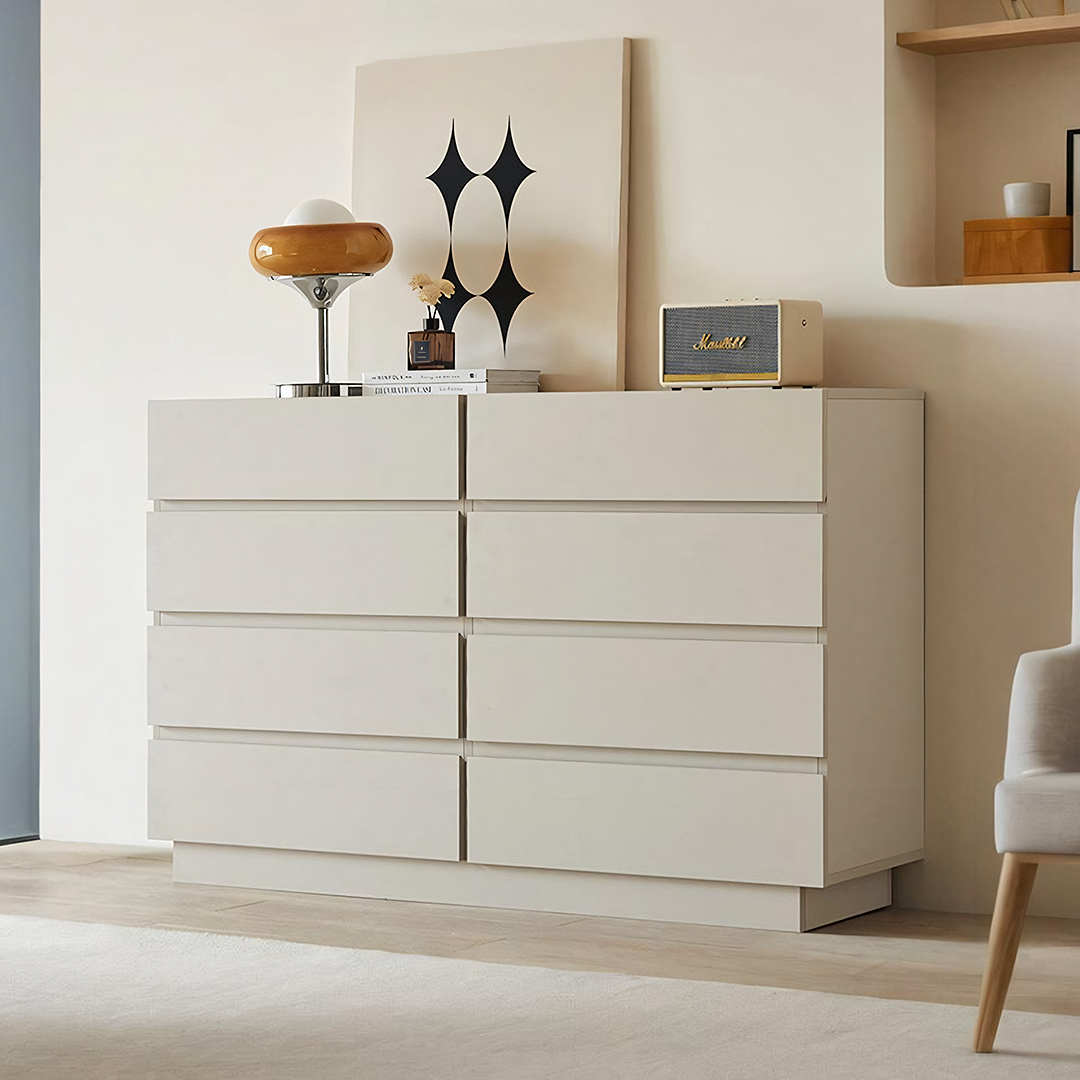 Salome Drawer Cabinet, White-Rit Concept-Rit Concept