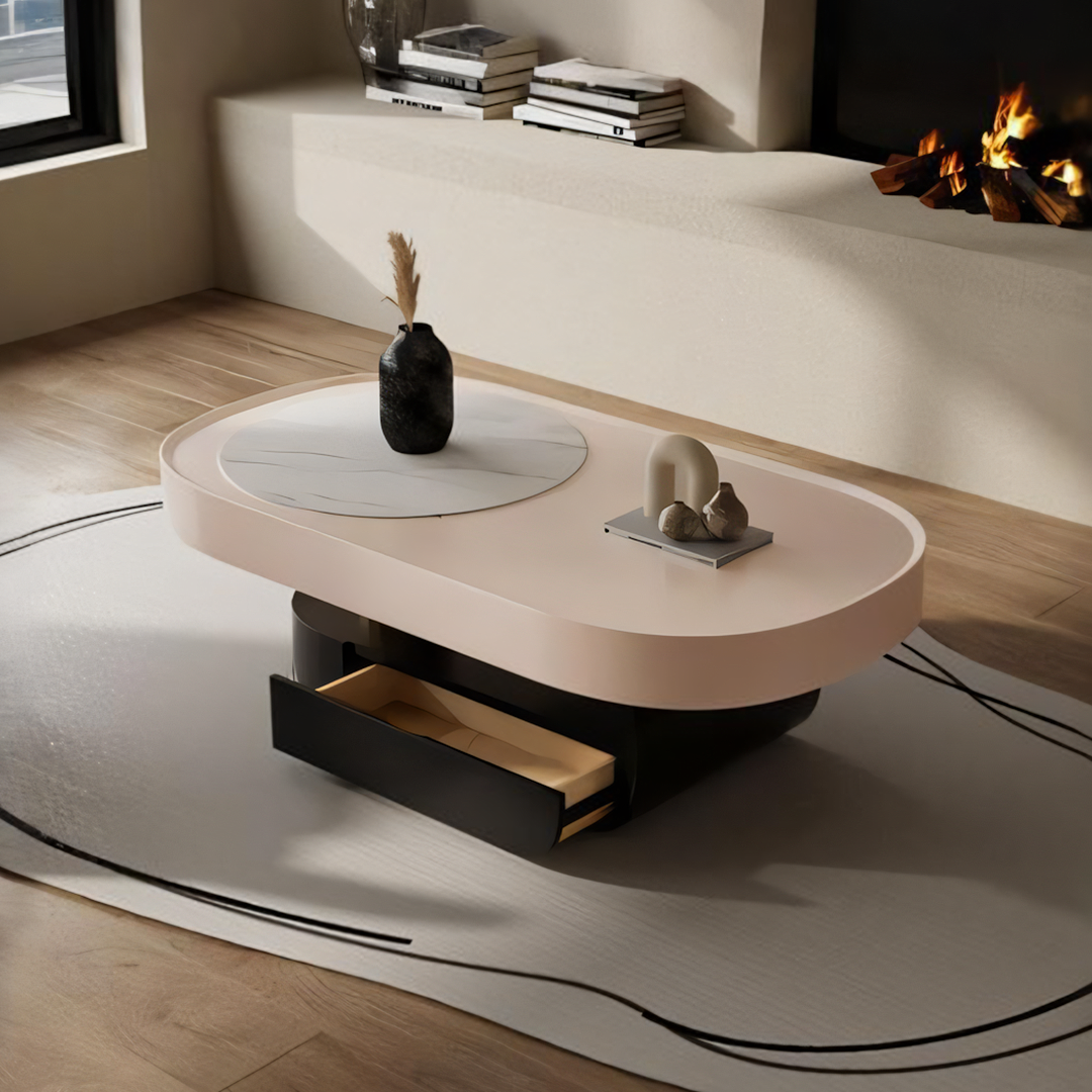 Tessa Coffee Table, With storage, Pink