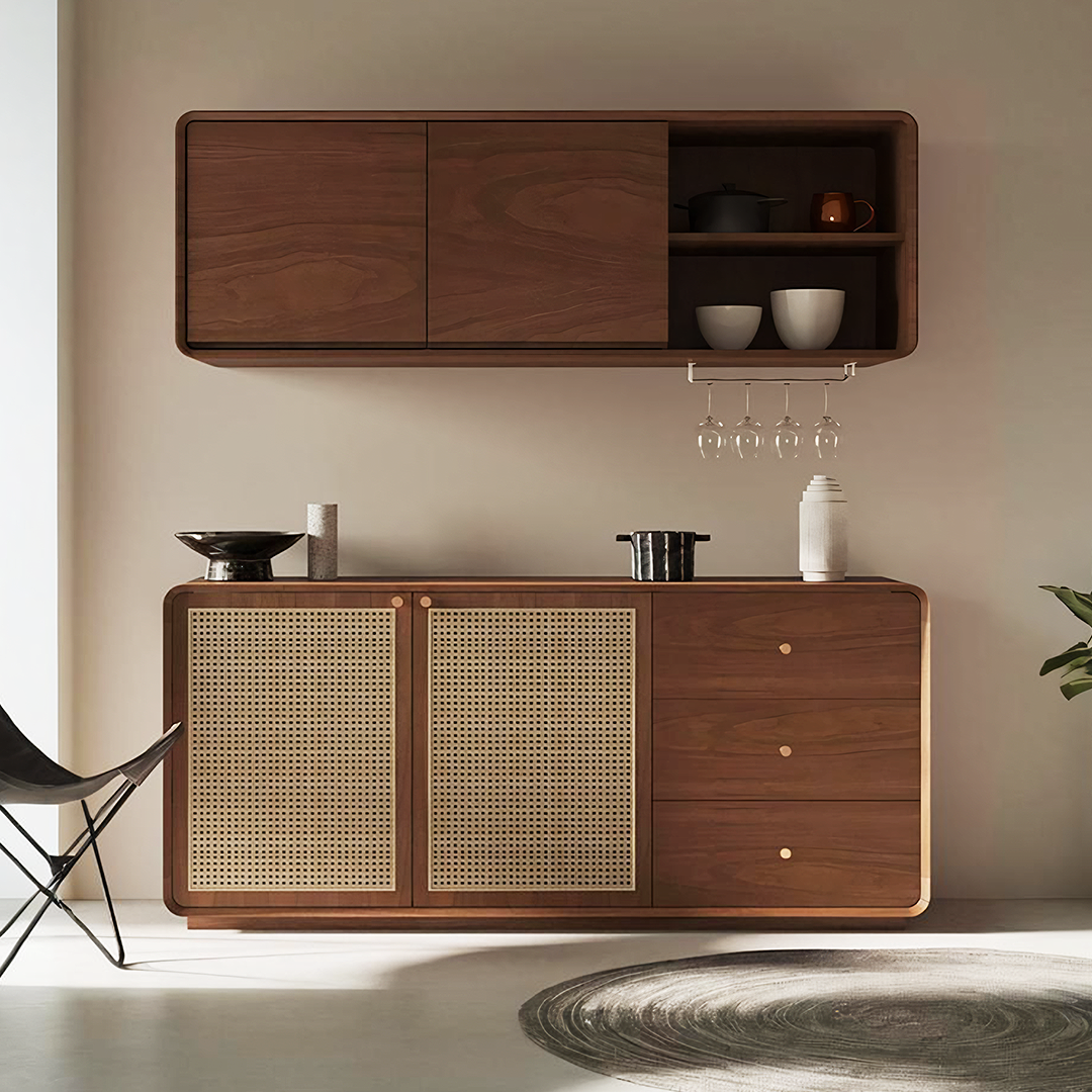 Topaz Cabinet, Wood & Rattan, Three Different Styles-Ritconcept-Rit Concept