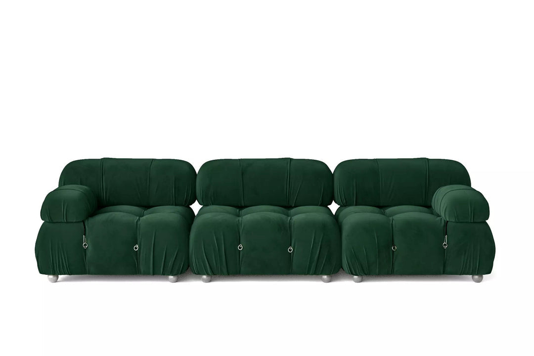 Green B&B Camaleonda Style Sofa, Two Seater Corner Sofa, Velvet｜Rit Concept