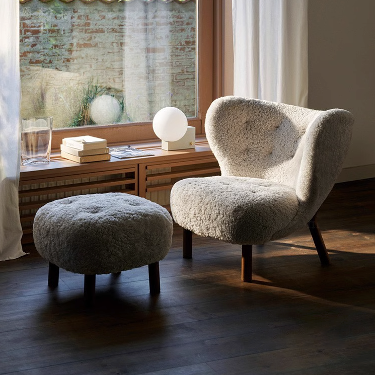 Fitz Armchair, White Wool｜Rit Concept