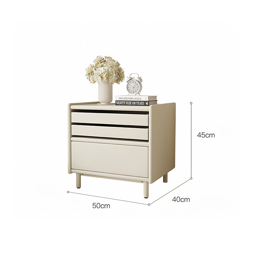 Luna Bedside Table Storage, Cream