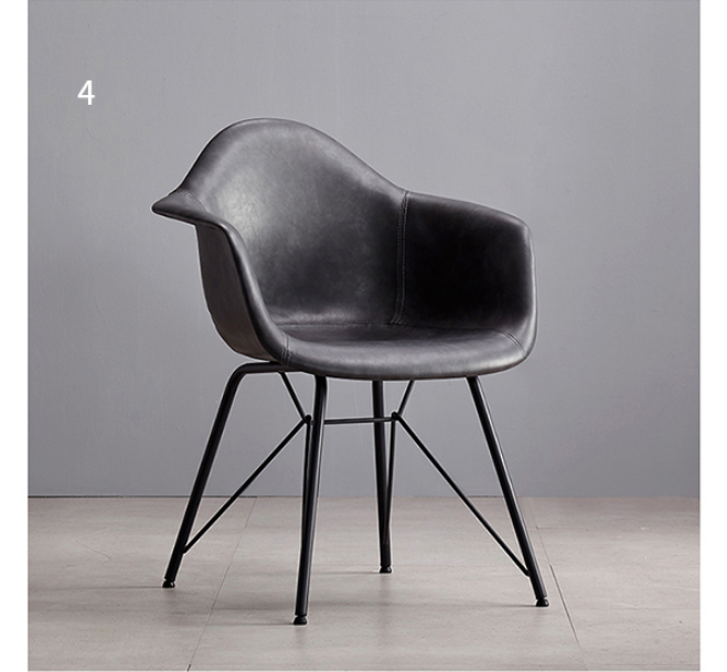 Lilliana Dining Chair, Brown-Rit Concept-Grey-PU Leather-Rit Concept