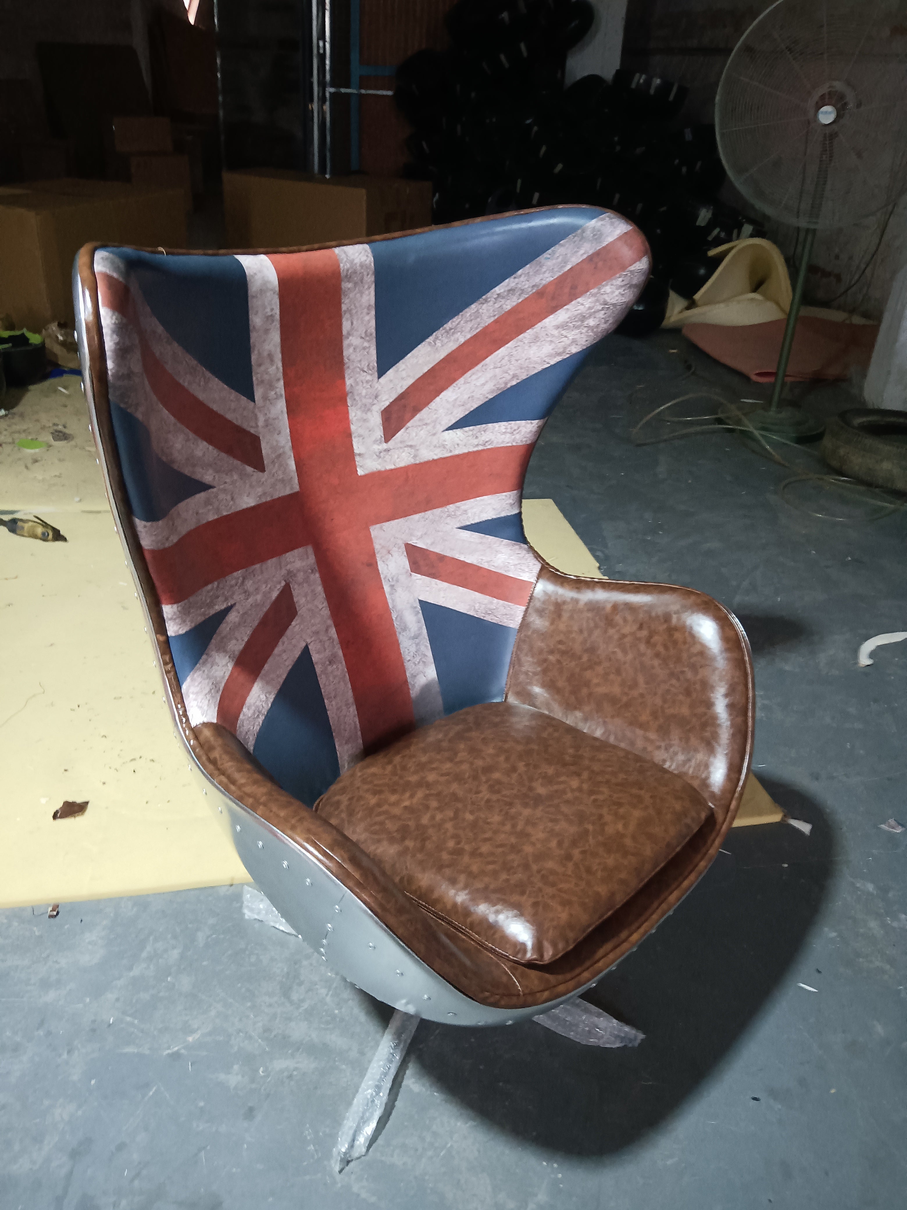 Fawkes Aviator Office Chair, Aluminium Shell