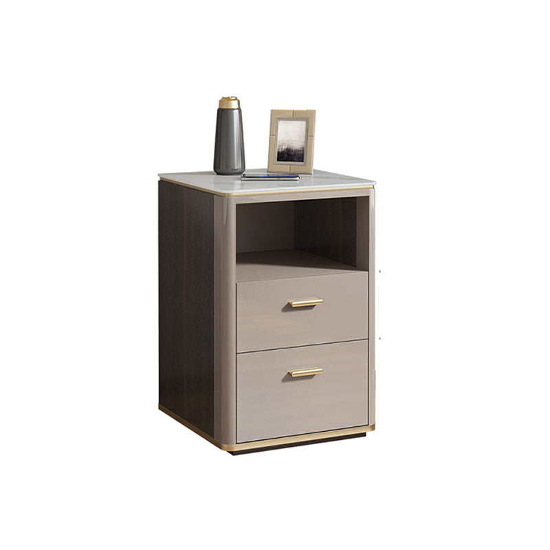 Julian Bedside Table, Light Khaki-Ritconcept-2 Drawers-30cm-Rit Concept