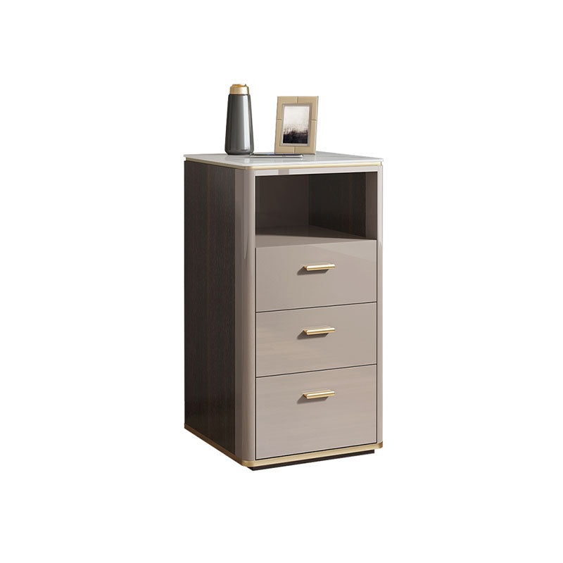 Julian Bedside Table, Light Khaki-Ritconcept-3 Drawers-30cm-Rit Concept