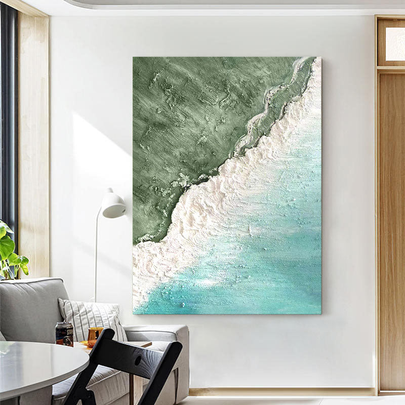 White Coastline Framed Wall Art Print Multiple Size｜Rit Concept