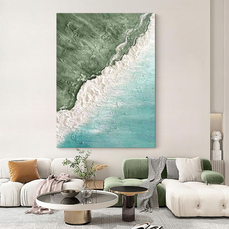 White Coastline Framed Wall Art Print Multiple Size｜Rit Concept