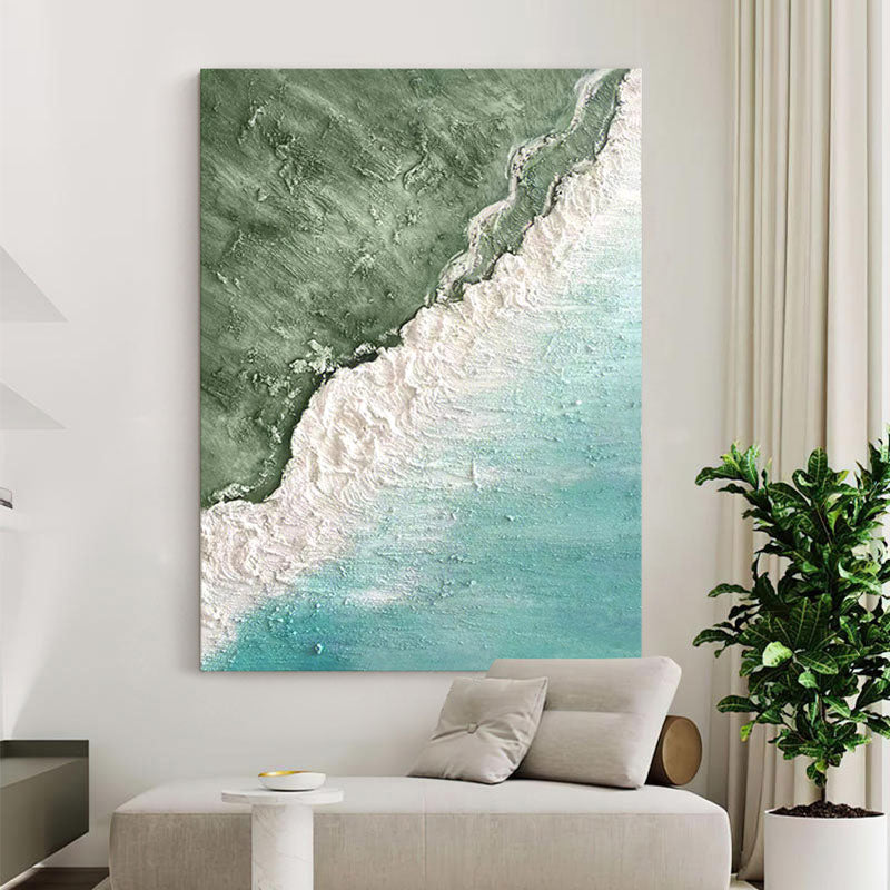 White Coastline Framed Wall Art Print Multiple Size｜Rit Concept