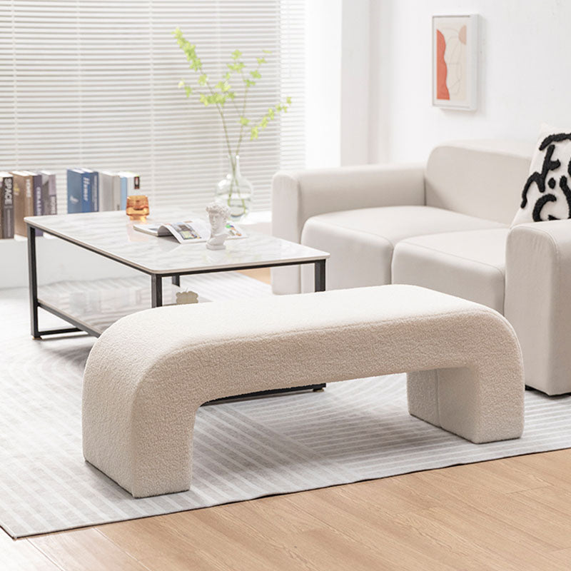 Maxine Boucle Bench, White Boucle｜Rit Concept