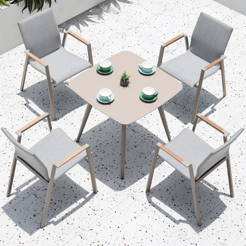 Kaitlyn L06 Outdoor Dining Table Set, Grey, Garden｜Rit Concept