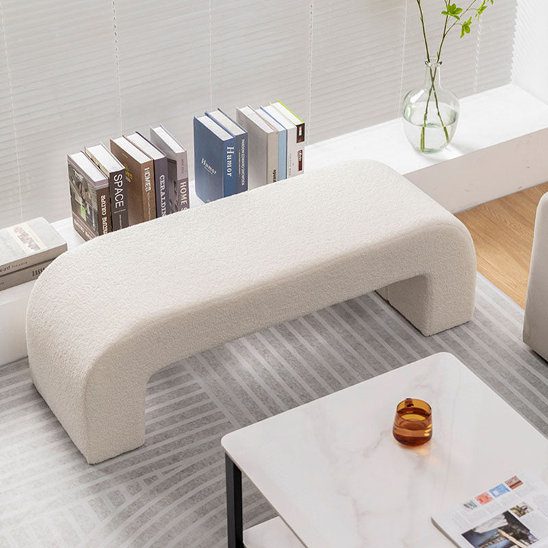 Maxine Boucle Bench, White Boucle｜Rit Concept