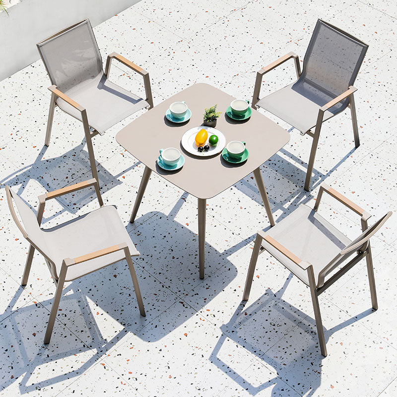 Kaitlyn L06 Outdoor Dining Table Set, Grey, Garden｜Rit Concept