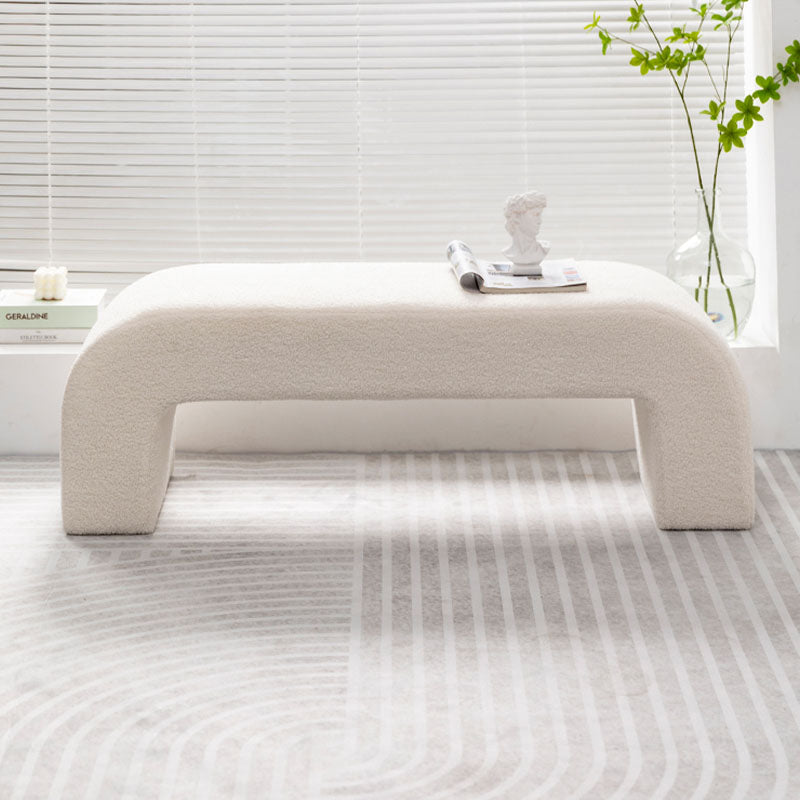 Maxine Boucle Bench, White Boucle｜Rit Concept