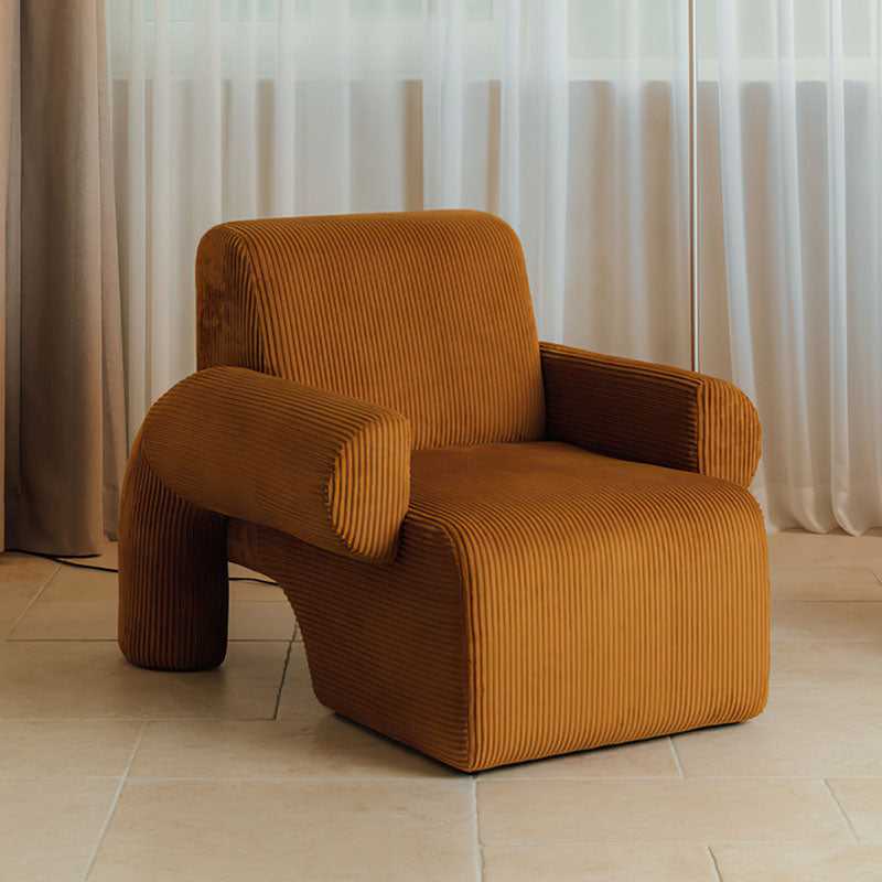 Giacinta 7-Shape Linen Armchair, Single Sofa｜Rit Concept