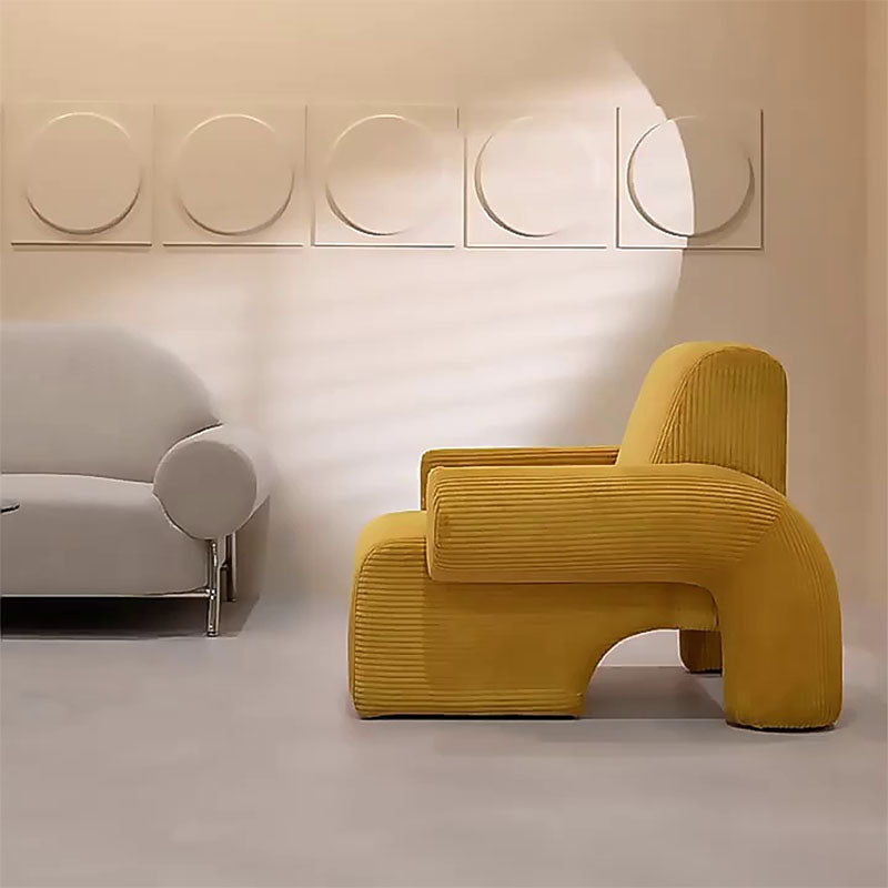 Giacinta 7-Shape Linen Armchair, Single Sofa｜Rit Concept