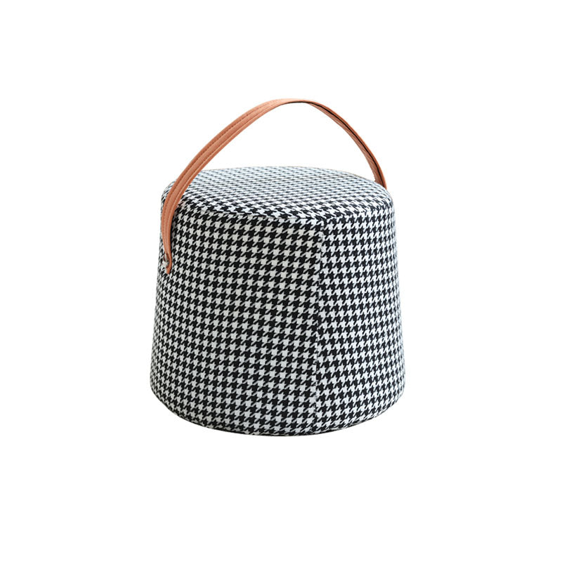 Houndstooth Round Footstool｜Rit Concept