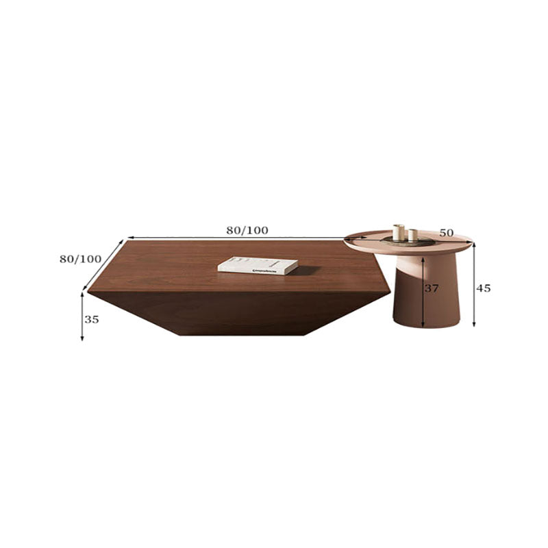 Lavone Coffee Table With TV Stand Set, Walnut-Ritconcept-Rit Concept