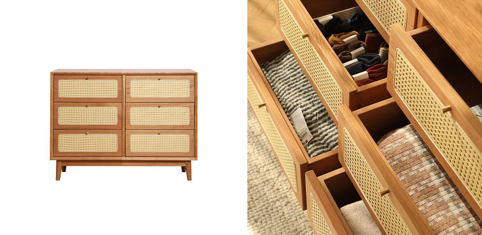 Vivian Cabinet, Rattan & Wood｜Rit Concept