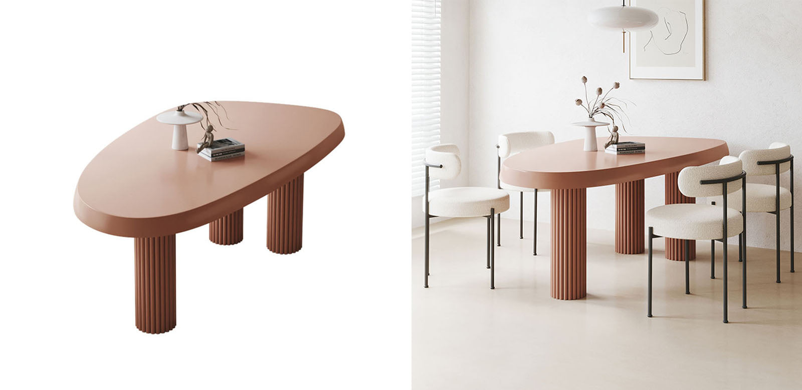 Tammy Dining Table, Pink｜Rit Concept