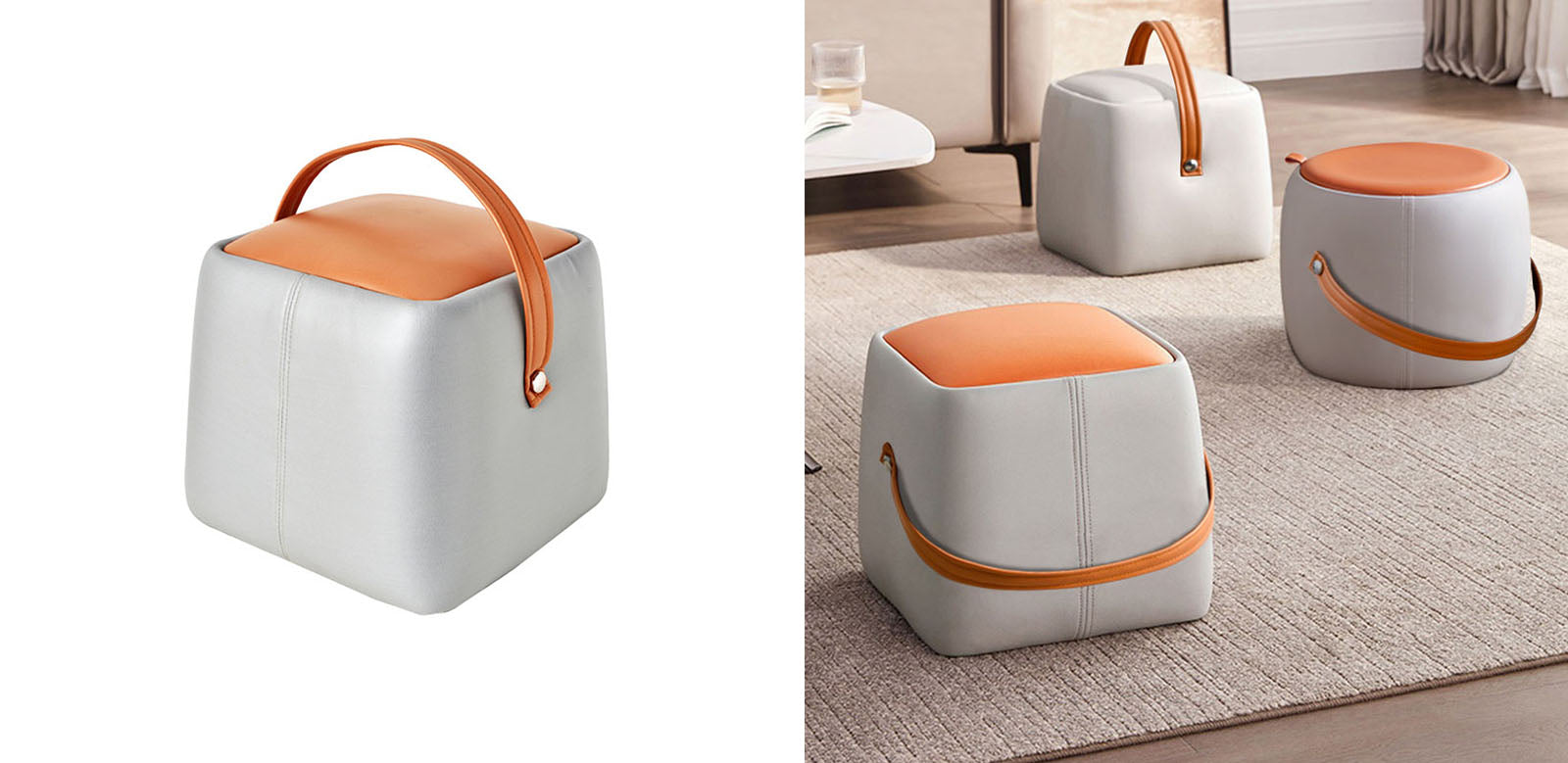 Tabitha Mini Saddle Footstool-Rit Concept-Rit Concept