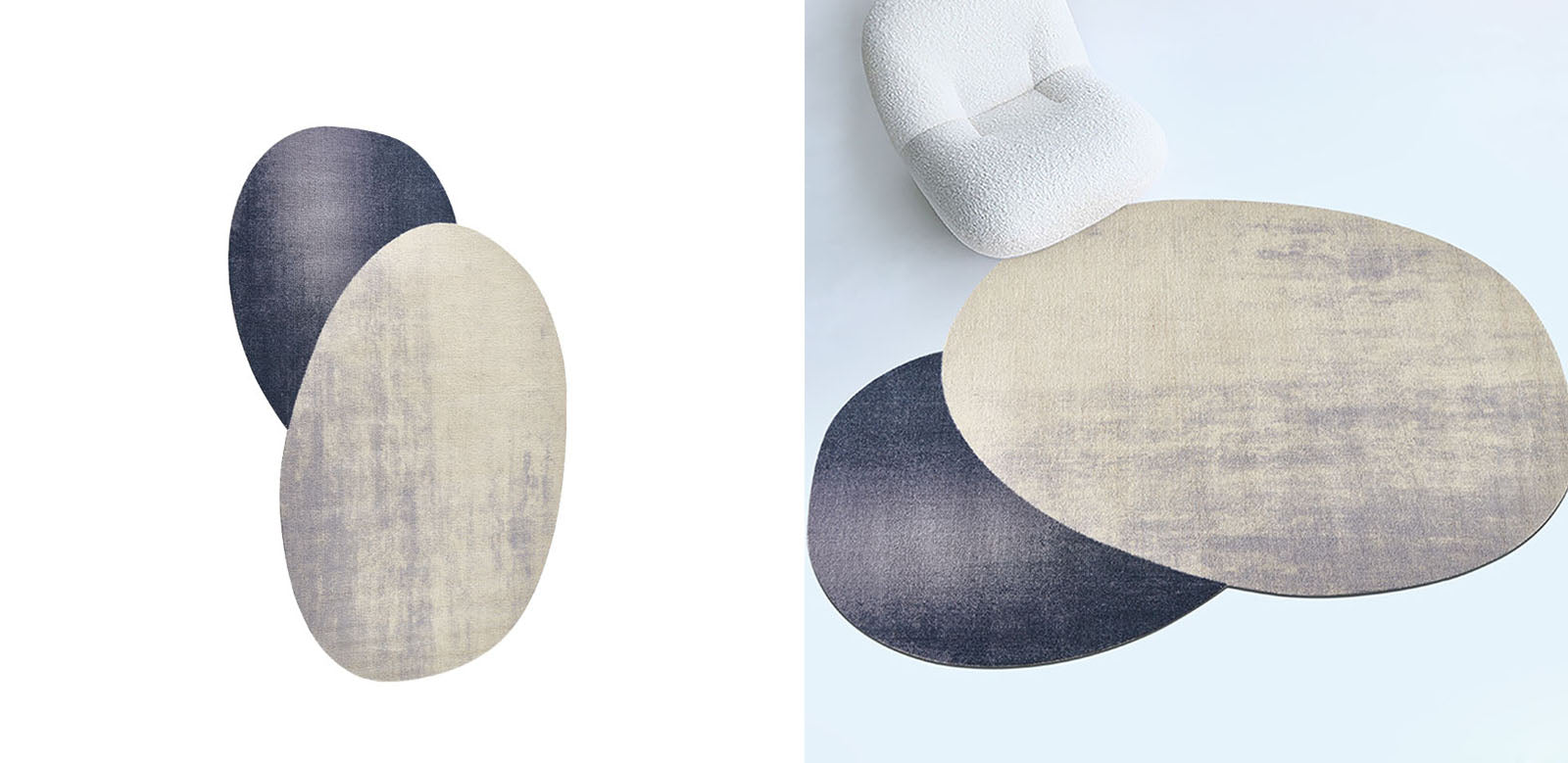 NULAA Fractal Wool Rug, Various Shapes Available｜Rit Concept