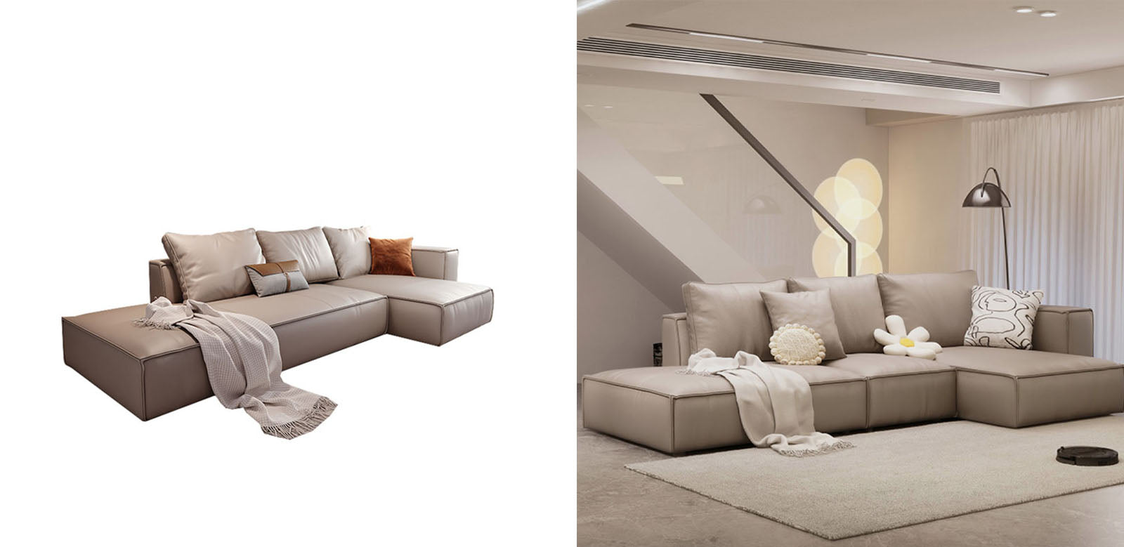Zora Three Seater Corner Sofa｜Rit Concept