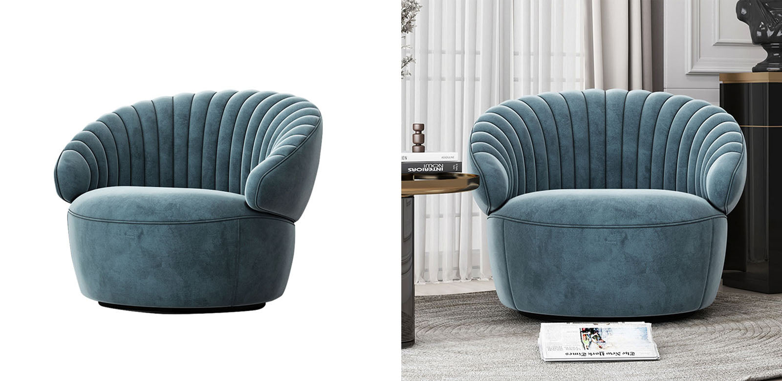 Enid Design Armchair, Velvet｜Rit Concept