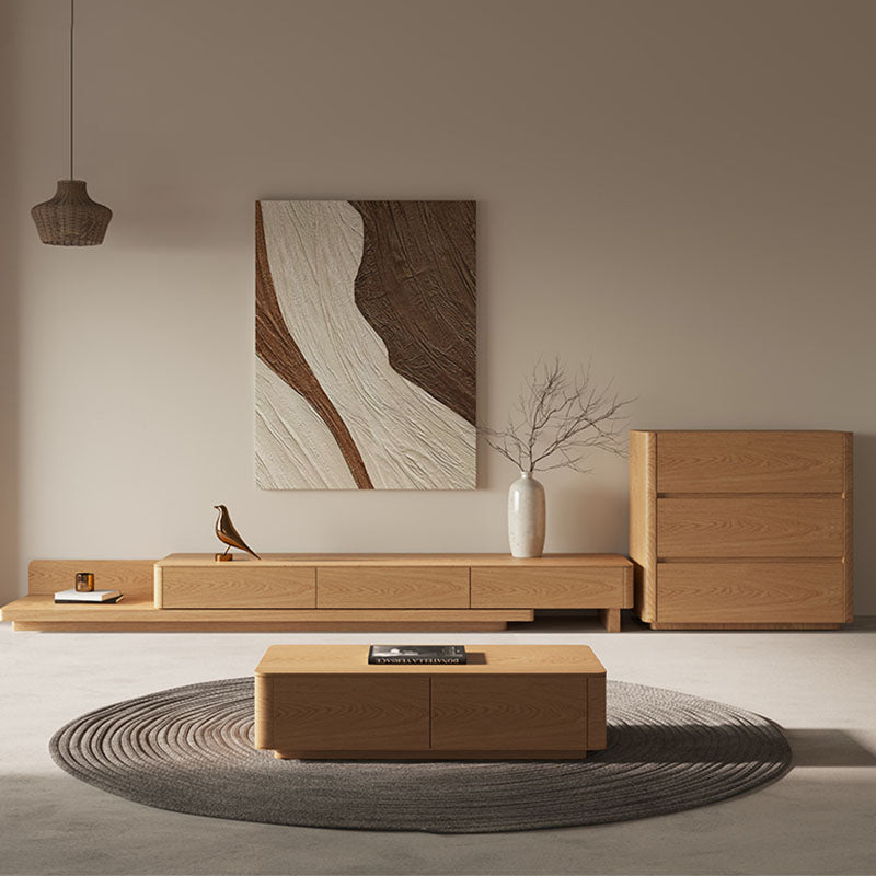 Cassarah Rectangle Coffee Table, Cassarah Sideboard, Wood｜Rit Concept