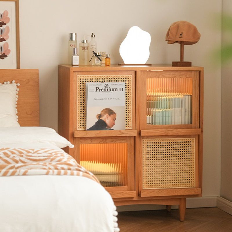 Harriet Sideboard, Bedside Table Solid Wood and Glass｜Rit Concept