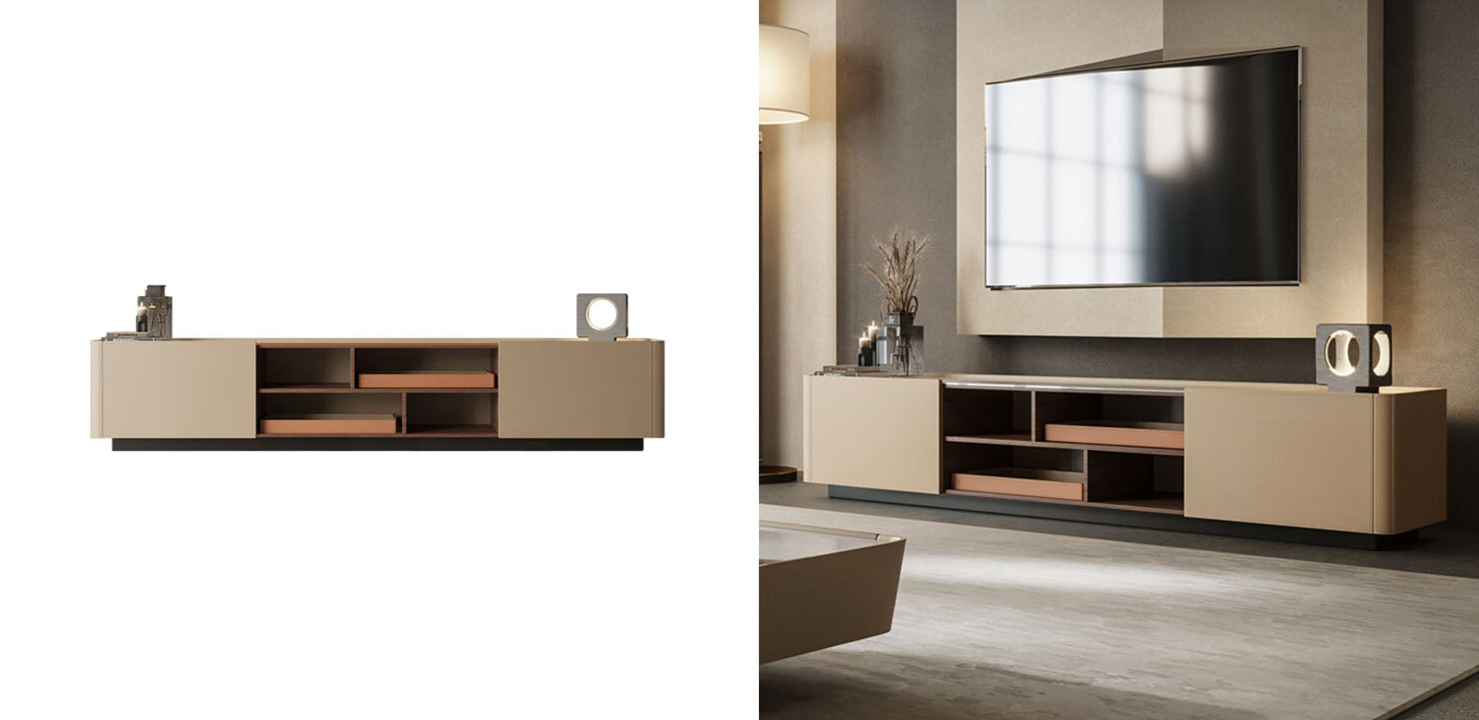 Remi Nesting Coffee table, With TV Stand Set｜Rit Concept